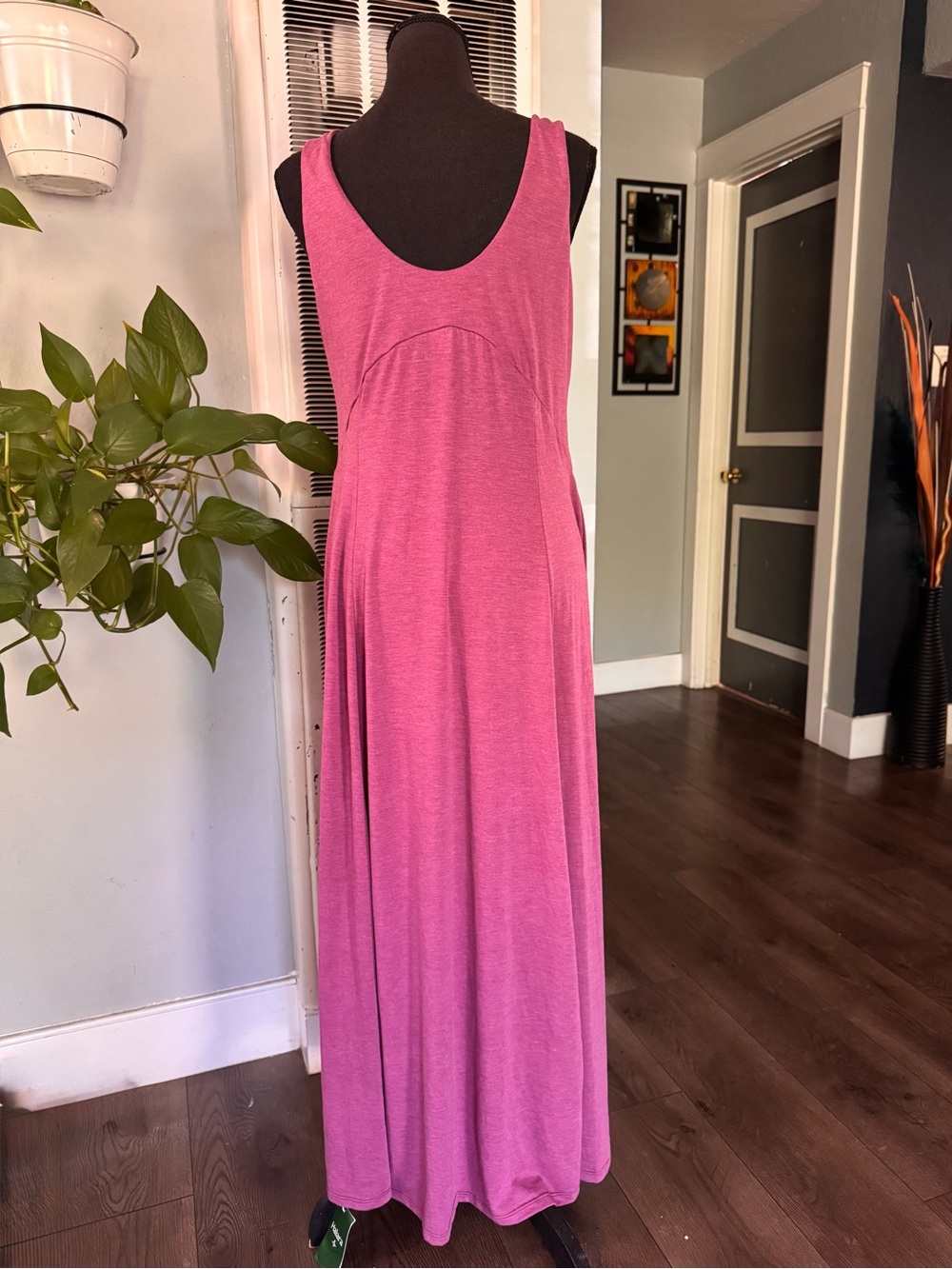 Halara U Neck Flowy Maxi Casual Mauve  Tank Dress, Size M - Picture 7 of 9